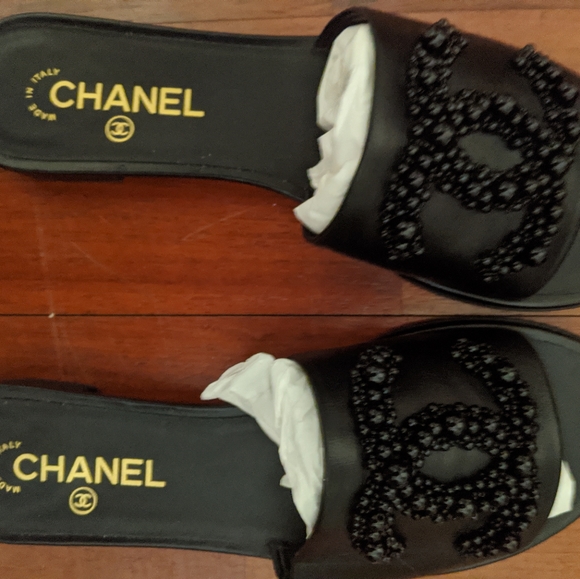 chanel beaded sandals